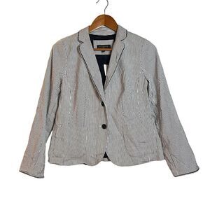 NWT! Talbots navy & white striped blazer. Size 6P